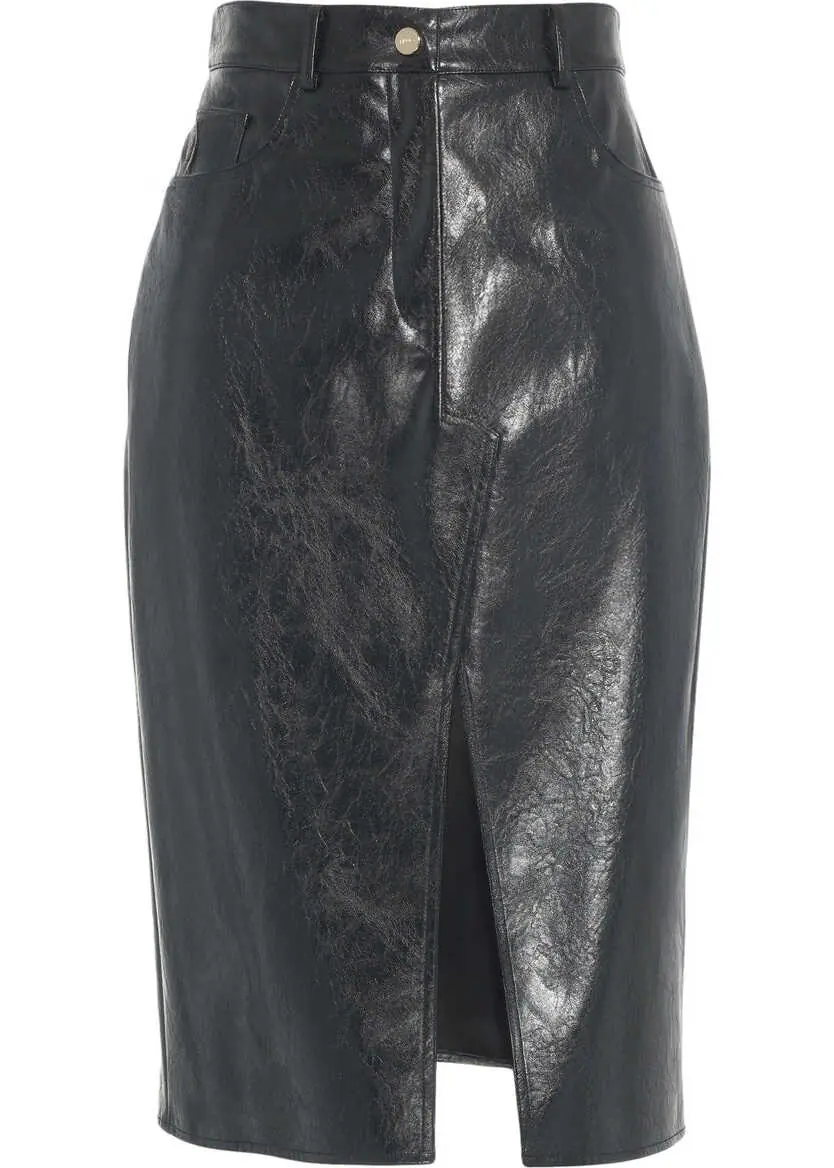 Fuste lungi Liu Jo Faux leather midi skirt Black Femei (BM 19032946) 2