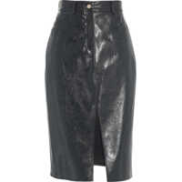Fuste lungi Faux leather midi skirt Femei