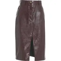 Fuste lungi Faux leather midi skirt Femei