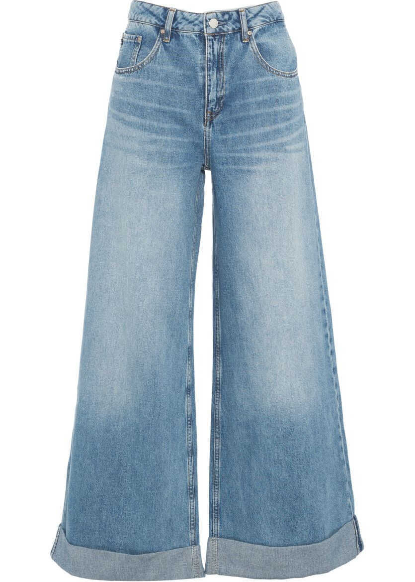 Blugi drepti Ag Jeans Wide Leg Jeans Blue Femei (BM 19032952) 2