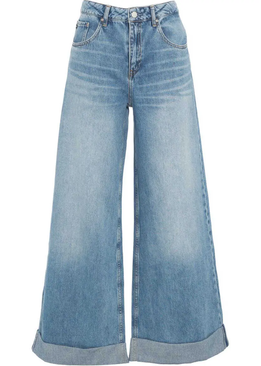 Blugi drepti Ag Jeans Wide Leg Jeans Blue Femei (BM 19032952) 6