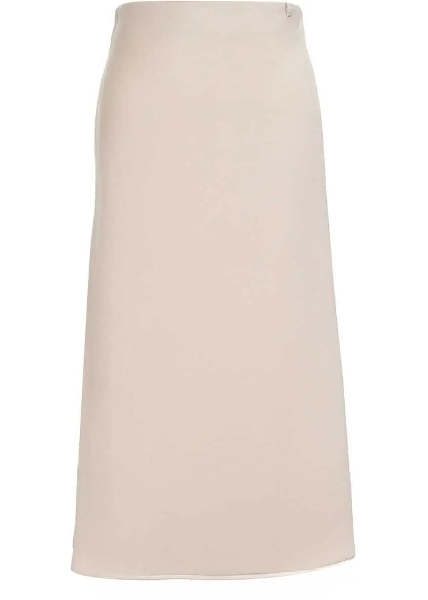 Fuste lungi Herno Satin midi skirt Beige Femei (BM 19032970) 1