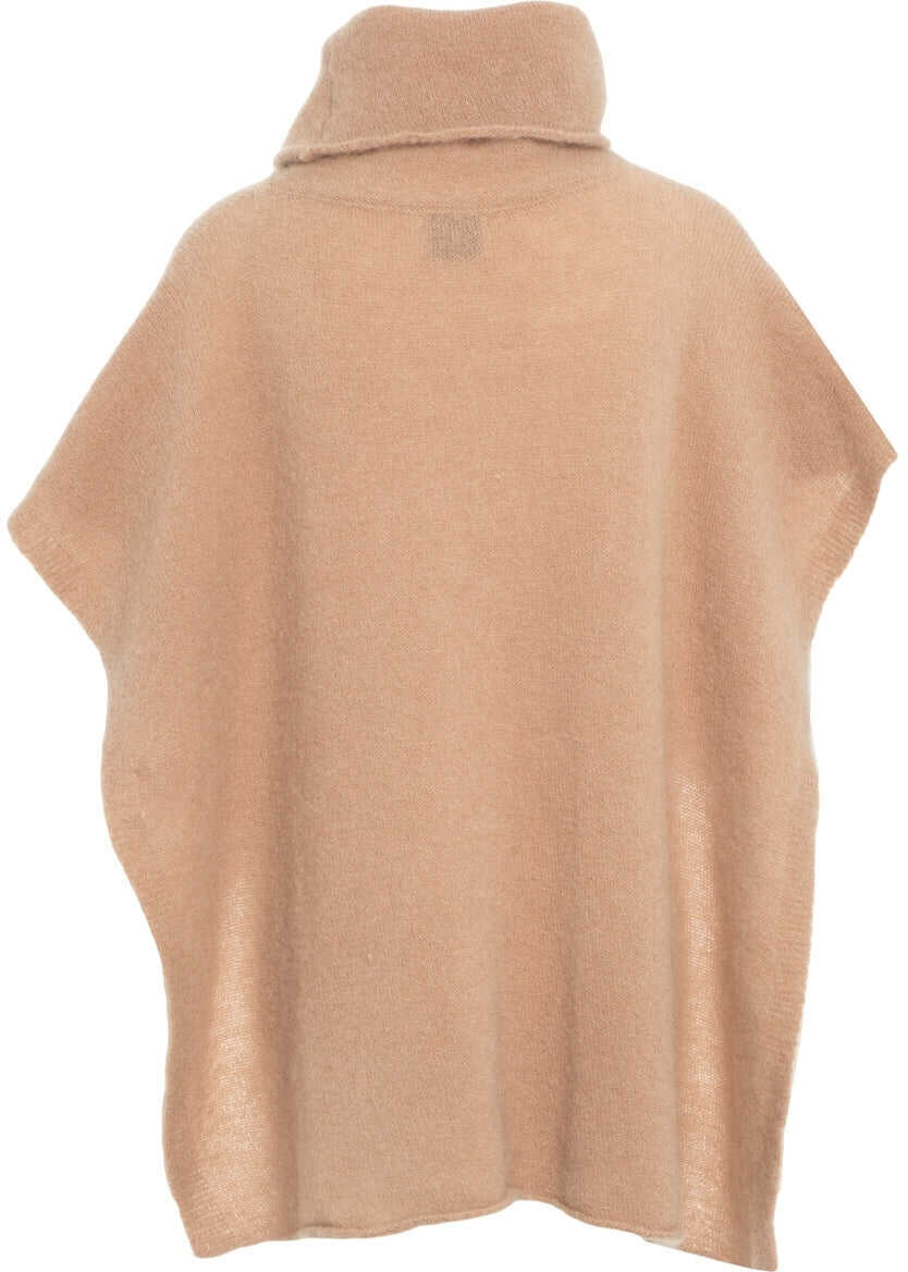 Pulovere casual American Dreams Mohair blend poncho Bella Brown Femei (BM 19032979) 3