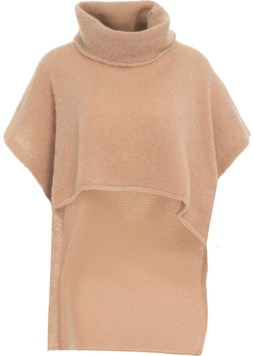 Pulovere casual American Dreams Mohair blend poncho Bella Brown Femei (BM 19032979) 1