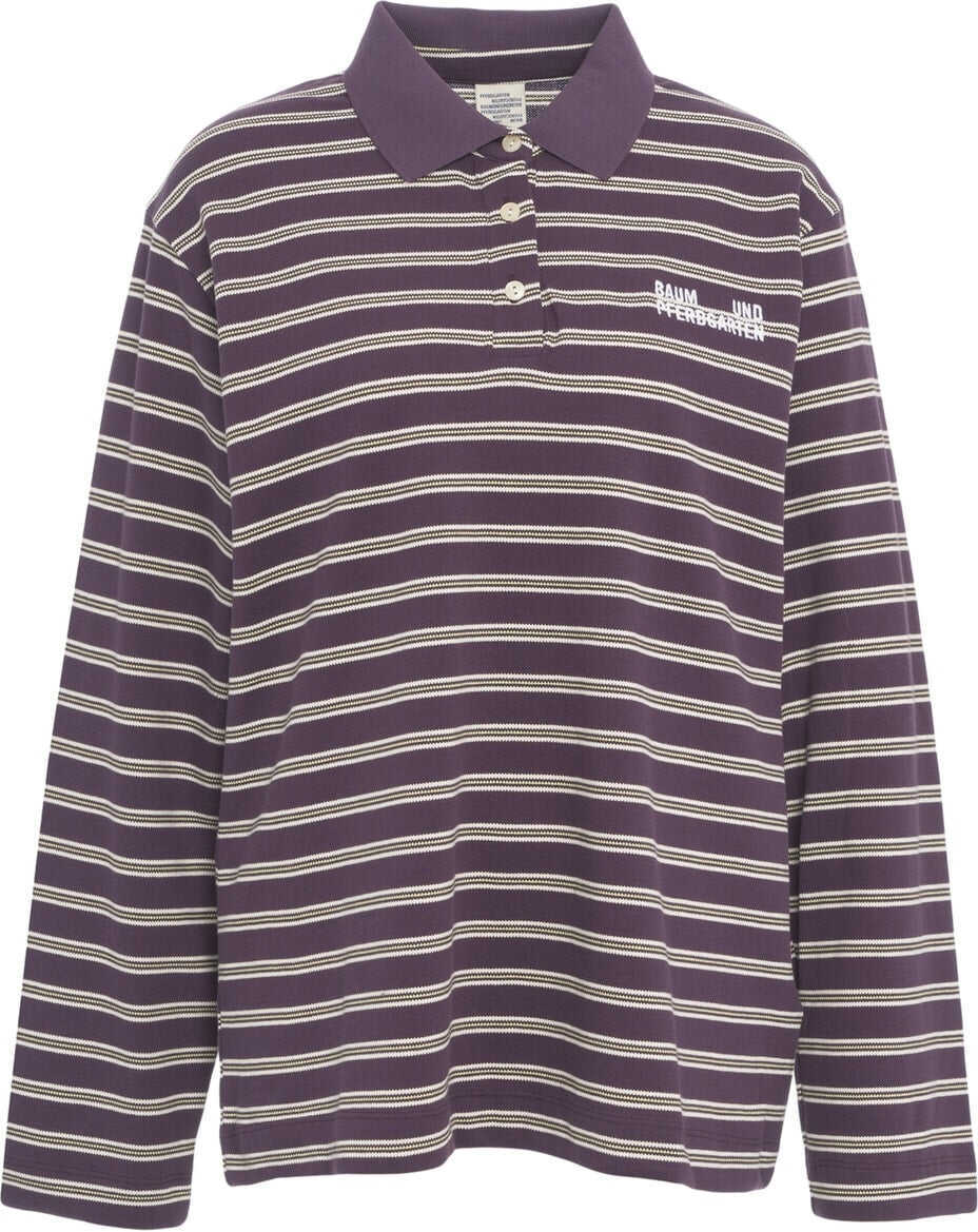 Tricouri Polo Baum und Pferdgarten Striped polo shirt Jeanne Purple Femei (BM 19033042) 2