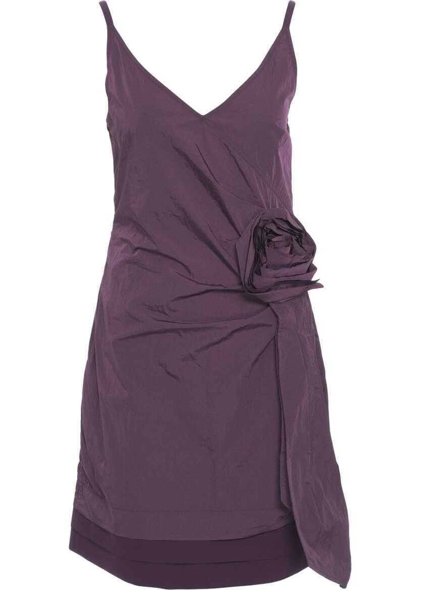 Rochii scurte Baum und Pferdgarten Mini dress with flower detail Andria Purple Femei (BM 19033051) 2