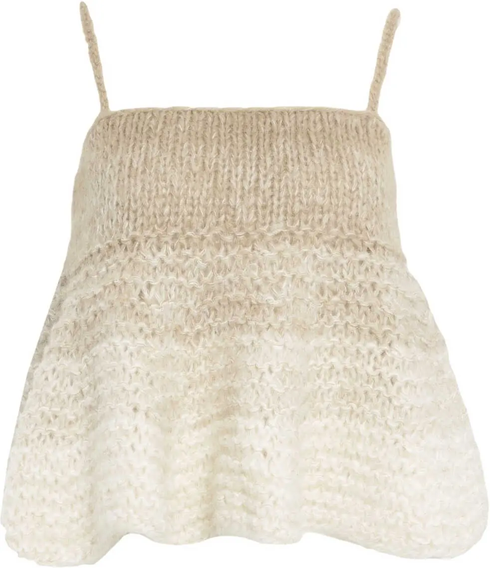 Maiouri Dawn x Dare Mohair knit top Vesper Beige Femei (BM 19033063) 2