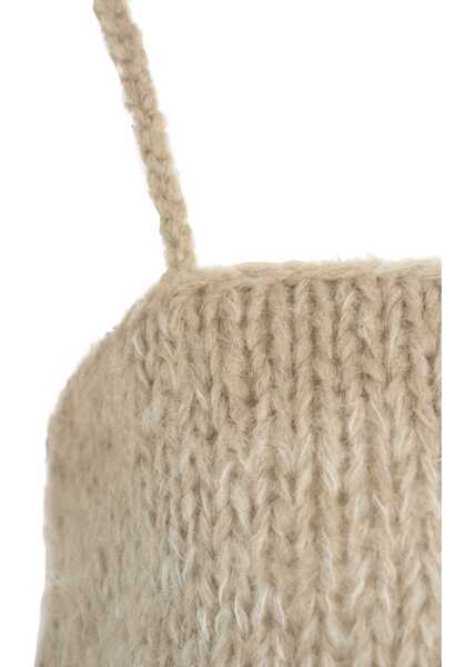 Maiouri Dawn x Dare Mohair knit top Vesper Beige Femei (BM 19033063) 5