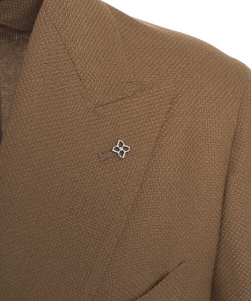 Sacouri Tagliatore Virgin wool double-breasted blazer Brown Barbati (BM 19033105) 4