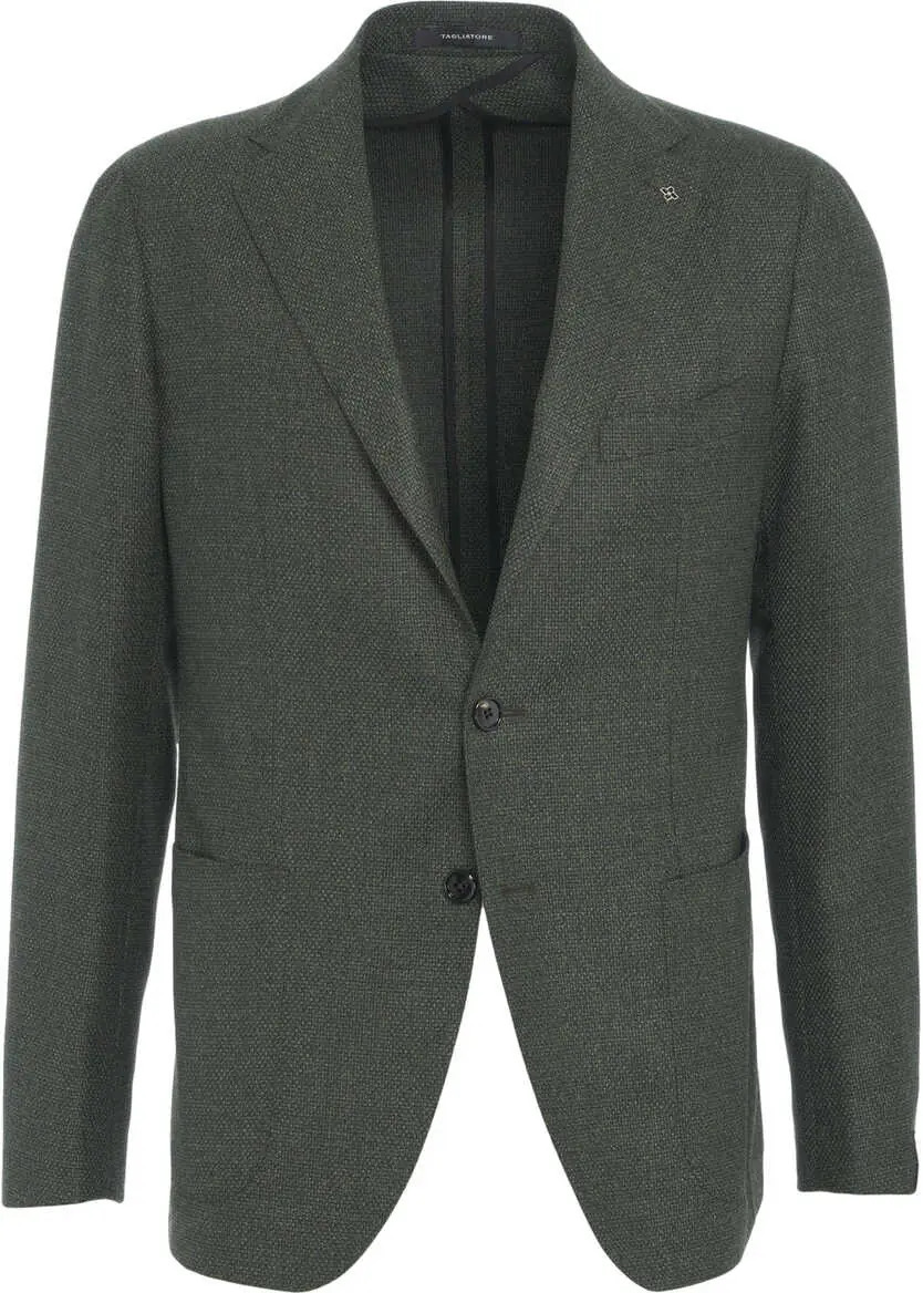 Sacouri Tagliatore Virgin wool single-breasted blazer Green Barbati (BM 19033126) 2