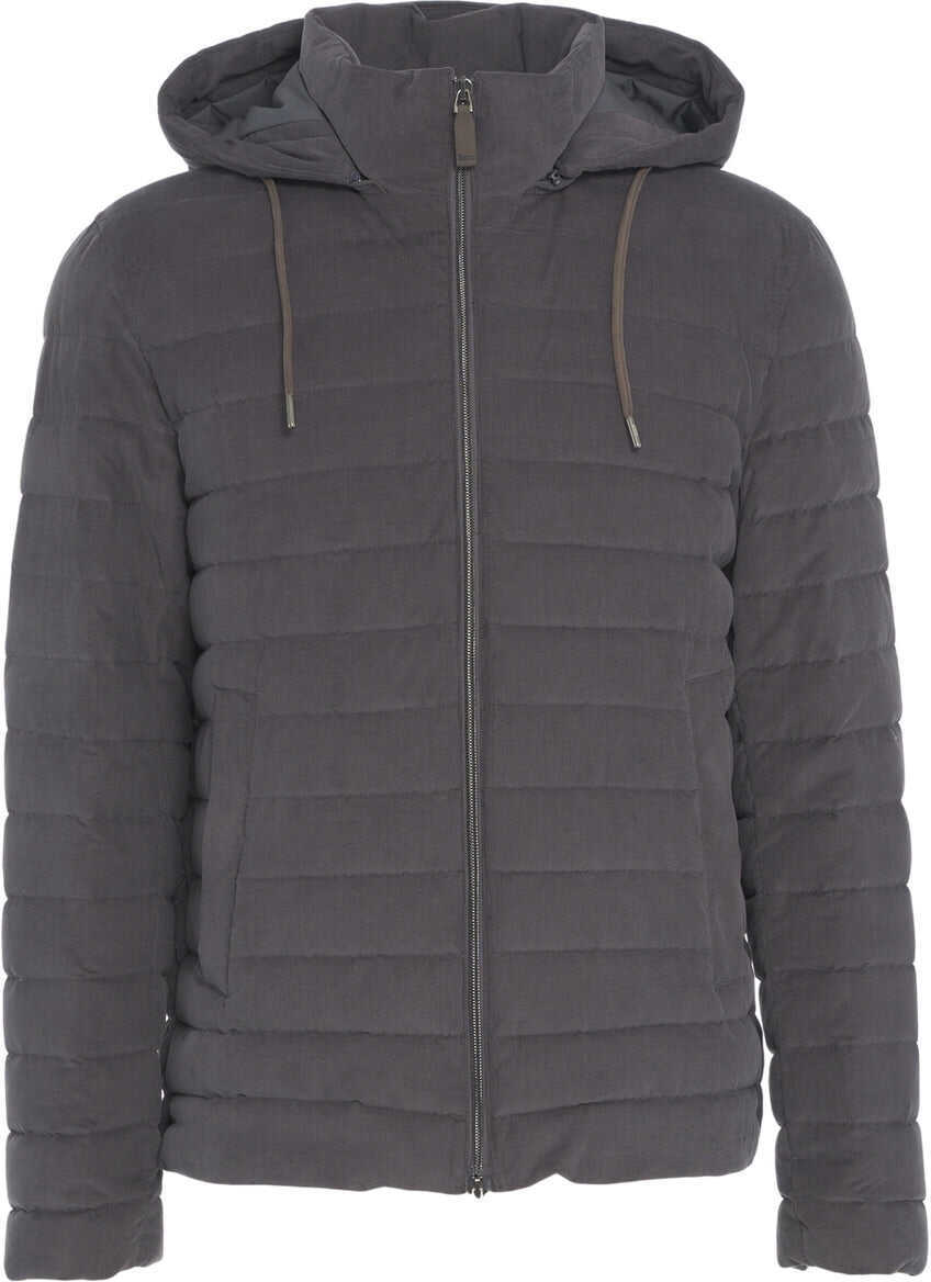 Geci de iarna Herno Needlecord down jacket Grey Barbati (BM 19033162) 1