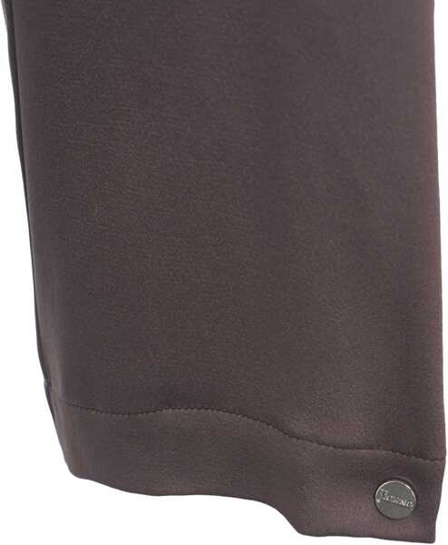 Pantaloni casual Herno Pleated satin pants Brown Femei (BM 19033174) 7