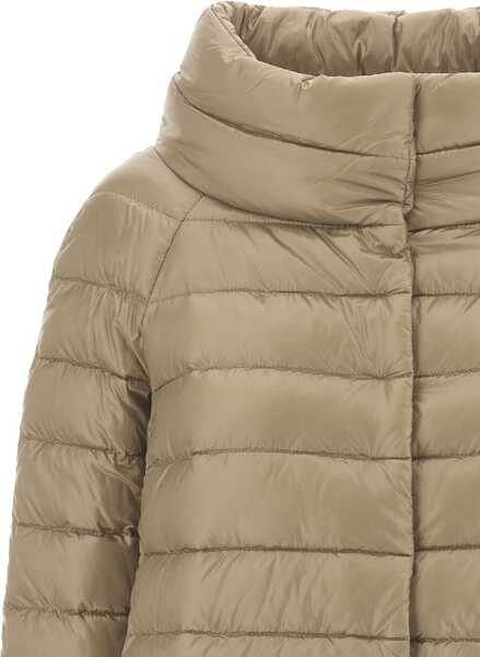 Geci de iarna Herno Three-quarter sleeve down jacket Beige Femei (BM 19033186) 4