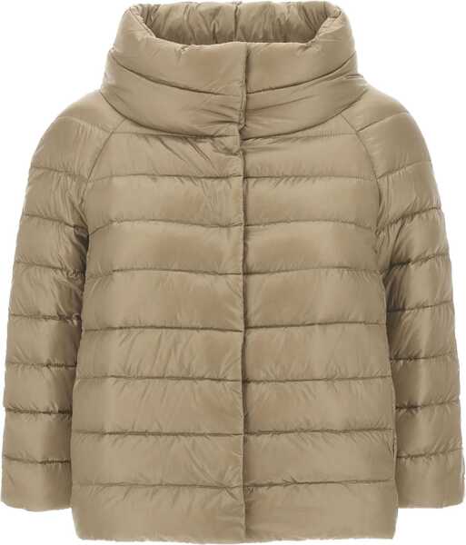 Geci de iarna Herno Three-quarter sleeve down jacket Beige Femei (BM 19033186) 1