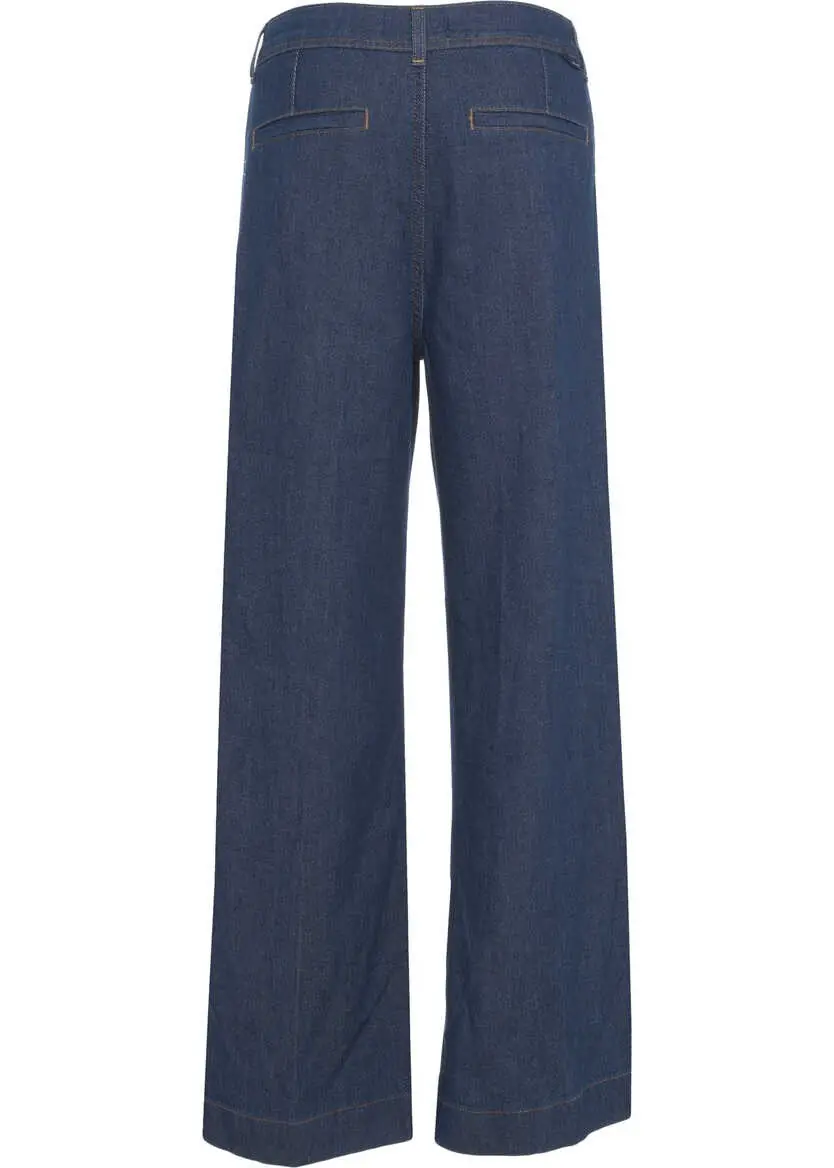 Blugi evazati 7 For All Mankind Pleated jeans Halona Blue Femei (BM 19033219) 5