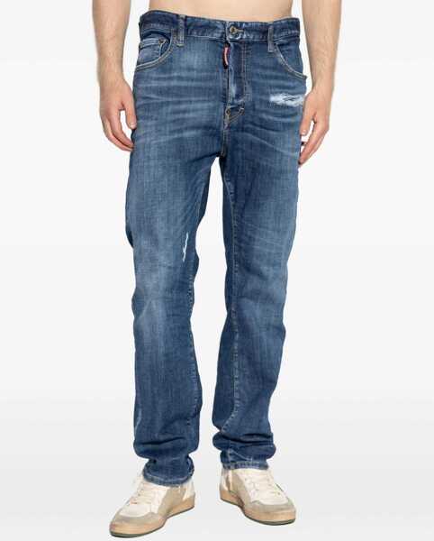 Blugi DSQUARED2 Straight fit jeans 642 Blue Barbati (BM 19033234) 3