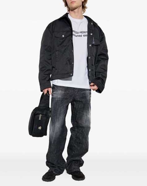 Blugi DSQUARED2 Wide leg jeans Loose Black Barbati (BM 19033237) 2