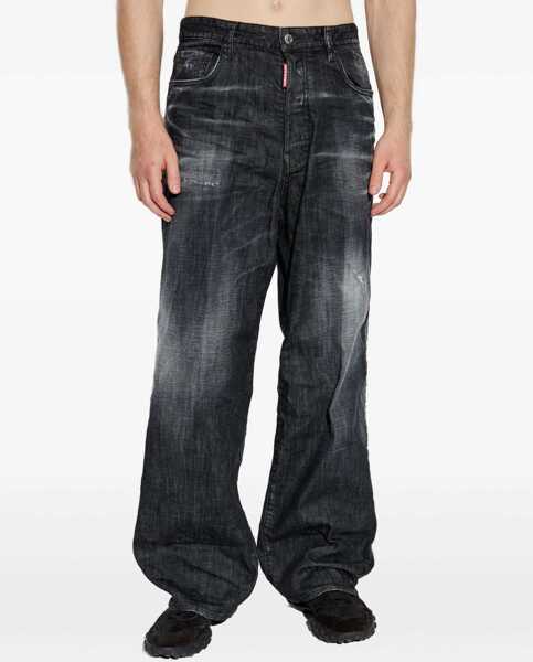 Blugi DSQUARED2 Wide leg jeans Loose Black Barbati (BM 19033237) 3
