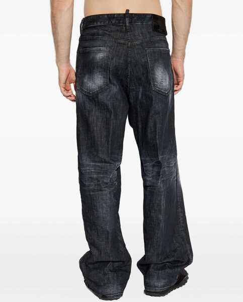 Blugi DSQUARED2 Wide leg jeans Loose Black Barbati (BM 19033237) 4