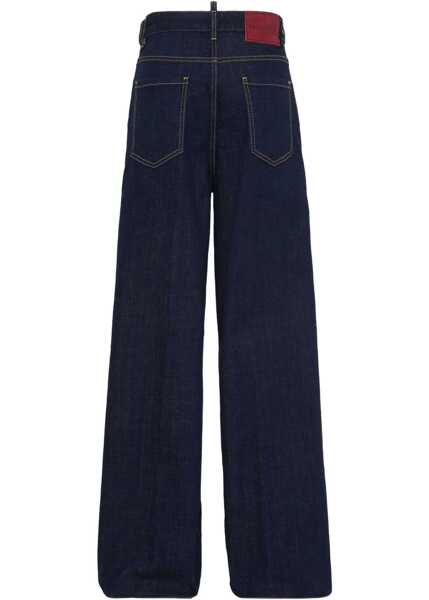 Blugi evazati DSQUARED2 Wide leg jeans Traveller Blue Femei (BM 19033246) 2