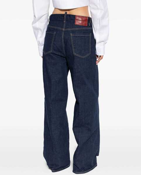 Blugi evazati DSQUARED2 Wide leg jeans Traveller Blue Femei (BM 19033246) 4