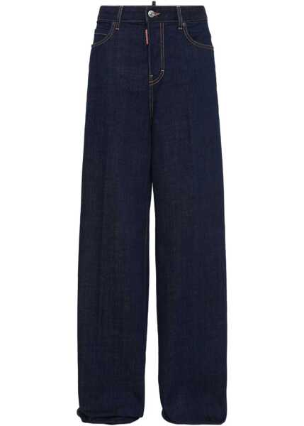 Blugi evazati DSQUARED2 Wide leg jeans Traveller Blue Femei (BM 19033246) 1