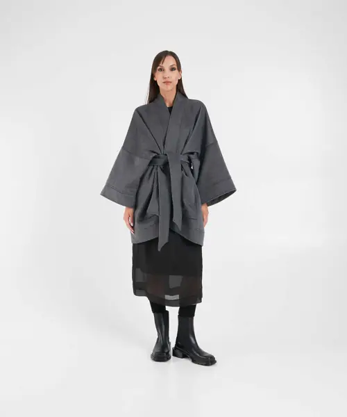 Paltoane 8PM Kimono coat Liberty Grey Femei (BM 19033249) 3