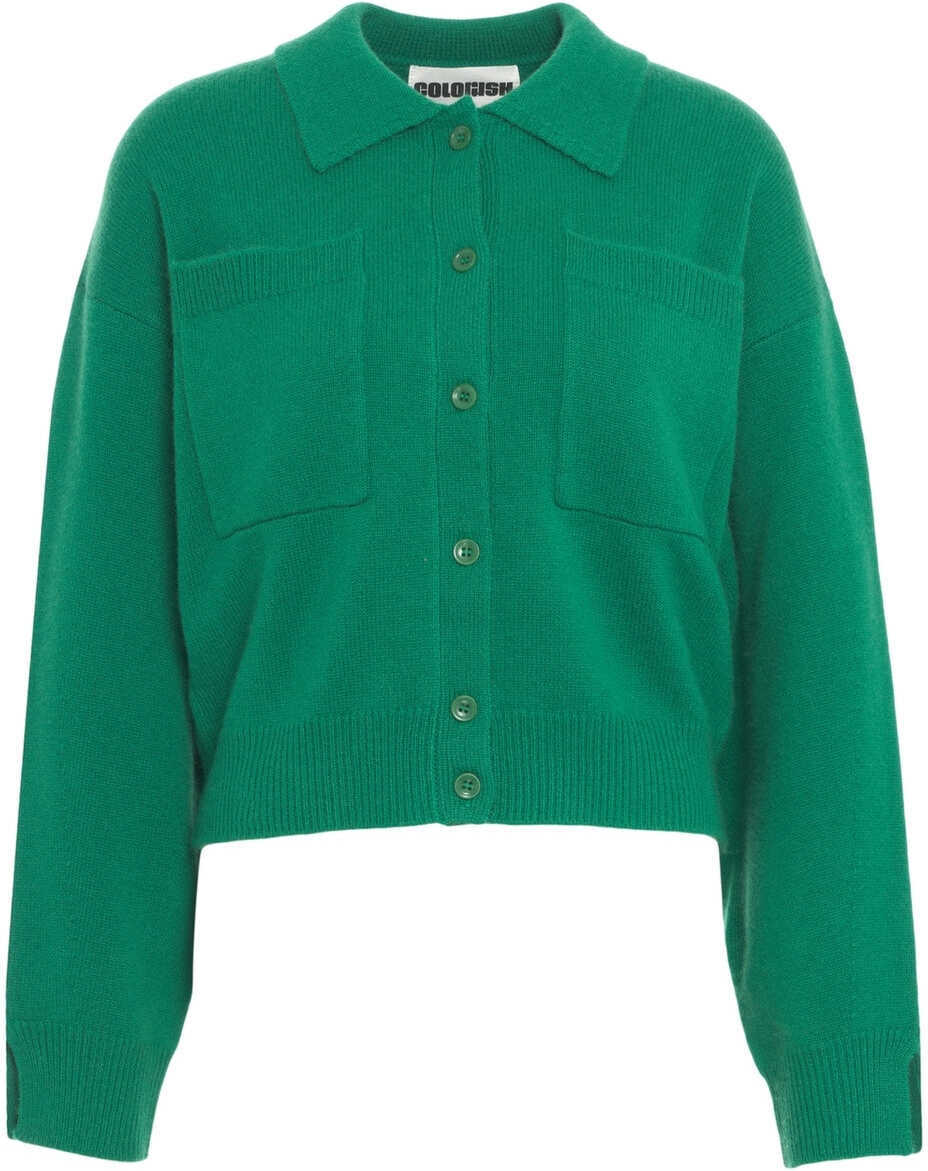 Pulovere casual CRUSH Knit trucker jacket MC Alba Green Femei (BM 19033270) 2