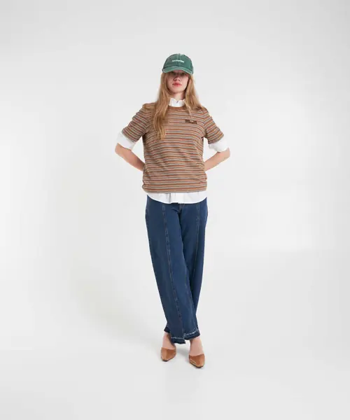 Blugi evazati Baum und Pferdgarten Wide leg jeans Nanya Blue Femei (BM 19033282) 4