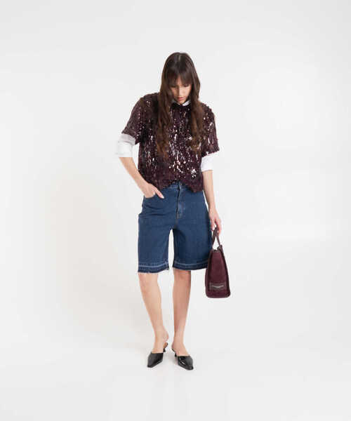 Pantaloni scurti Baum und Pferdgarten Denim bermuda shorts Nolie Blue Femei (BM 19033288) 4