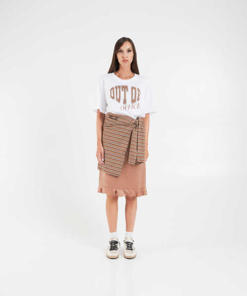 Fuste lungi Baum und Pferdgarten Crinkled satin skirt Sesse Brown Femei (BM 19033294) 4