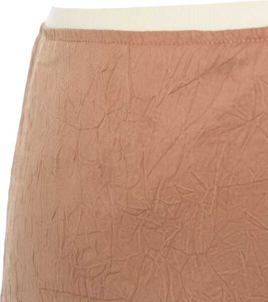 Fuste lungi Baum und Pferdgarten Crinkled satin skirt Sesse Brown Femei (BM 19033294) 6