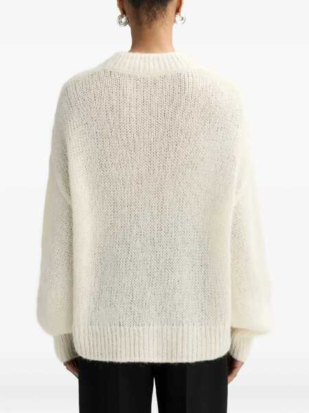 Pulovere Soft Goat Oversized loose knit sweater White Femei (BM 19033306) 4