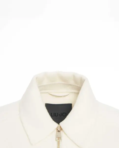 Jachete Liu Jo Wool-blend jacket with fringes White Femei (BM 19033390) 4