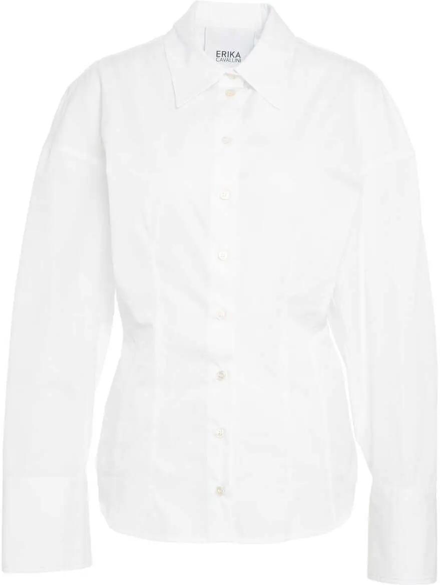 Bluze Erika Cavallini Tailored blouse Gemma White Femei (BM 19033399) 2