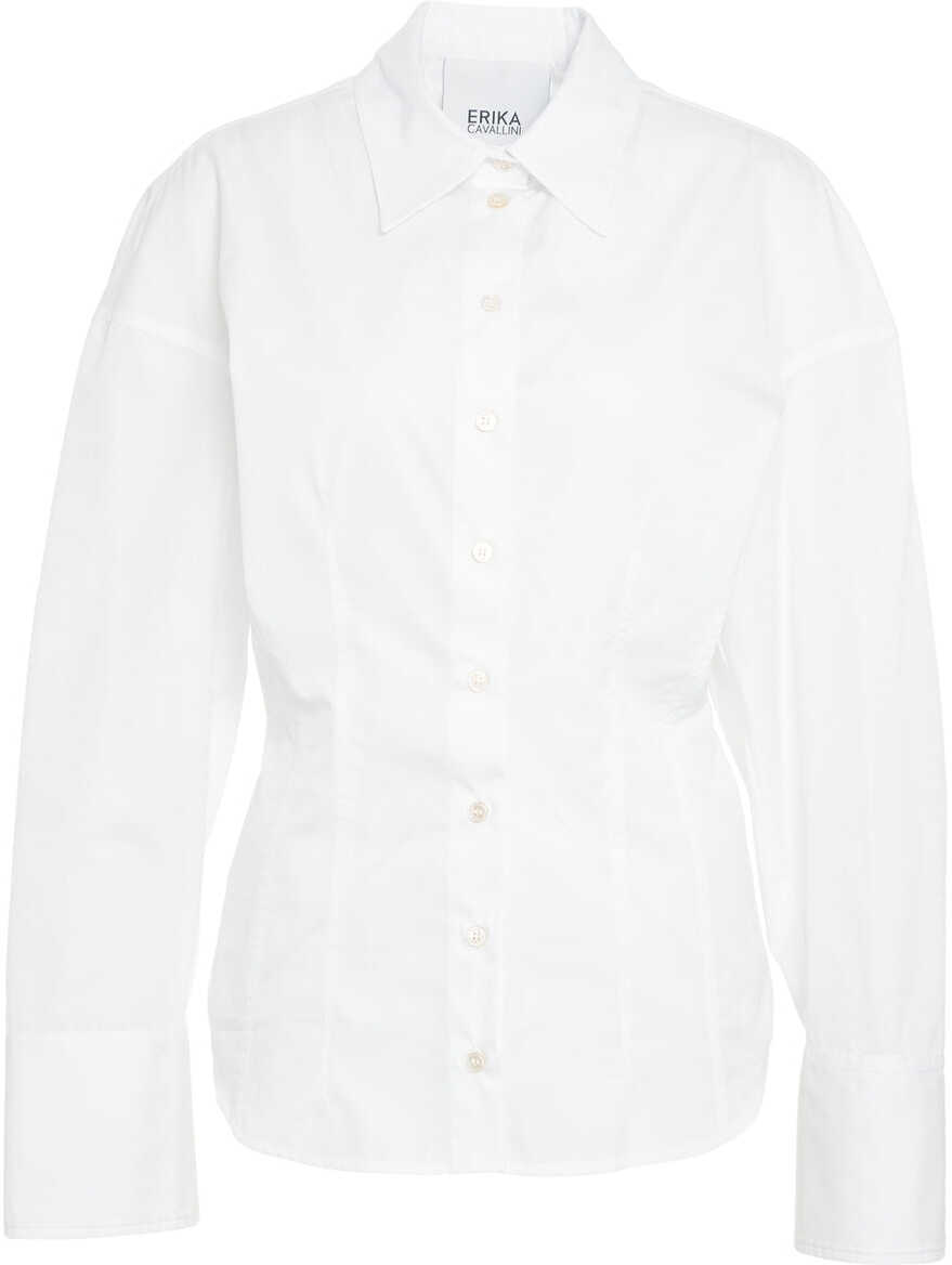 Bluze Erika Cavallini Tailored blouse Gemma White Femei (BM 19033399) 1