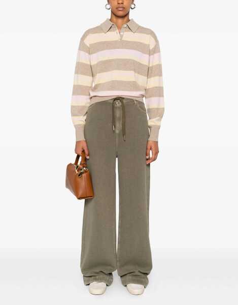 Pantaloni casual Golden Goose Wide leg pants Green Femei (BM 19033420) 2