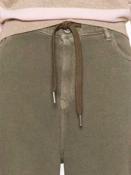 Pantaloni casual Golden Goose Wide leg pants Green Femei (BM 19033420) 5