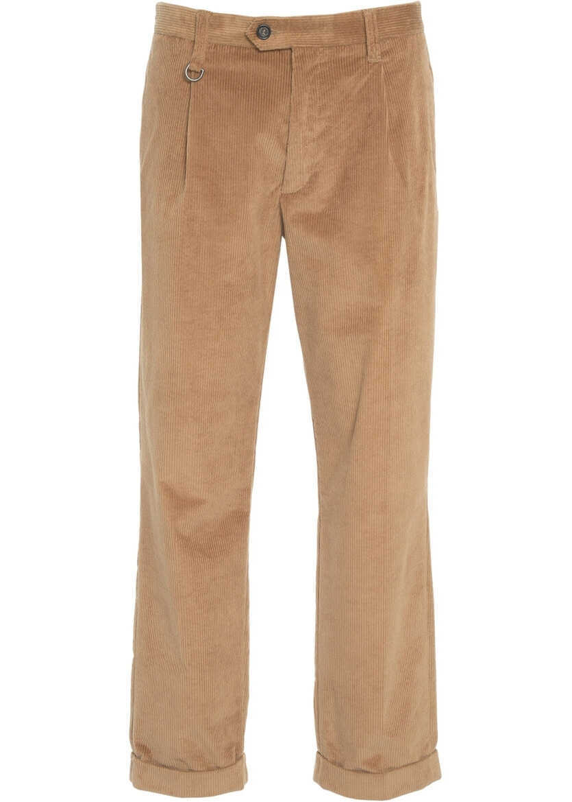 Pantaloni casual Paolo Pecora Corduroy pants Brown Barbati (BM 19033423) 2