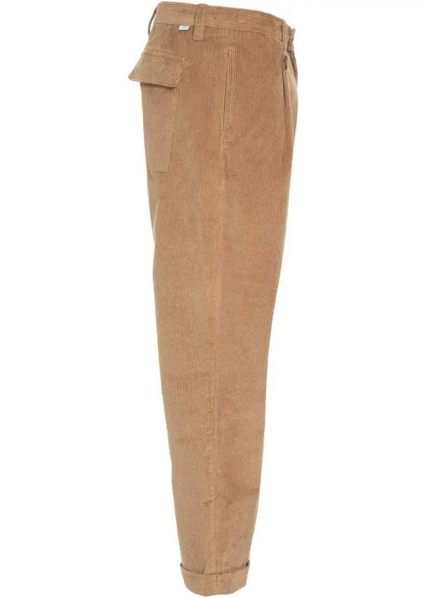 Pantaloni casual Paolo Pecora Corduroy pants Brown Barbati (BM 19033423) 3