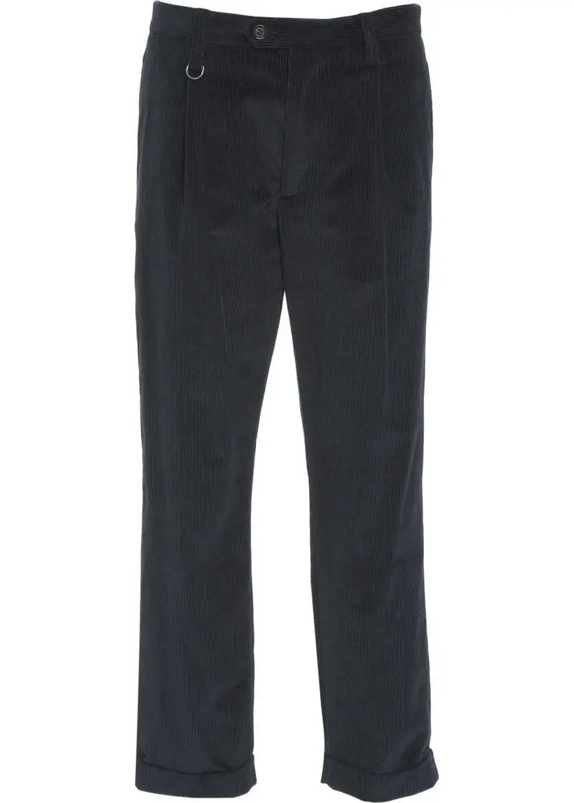 Pantaloni casual Paolo Pecora Corduroy pants Blue Barbati (BM 19033423) 2