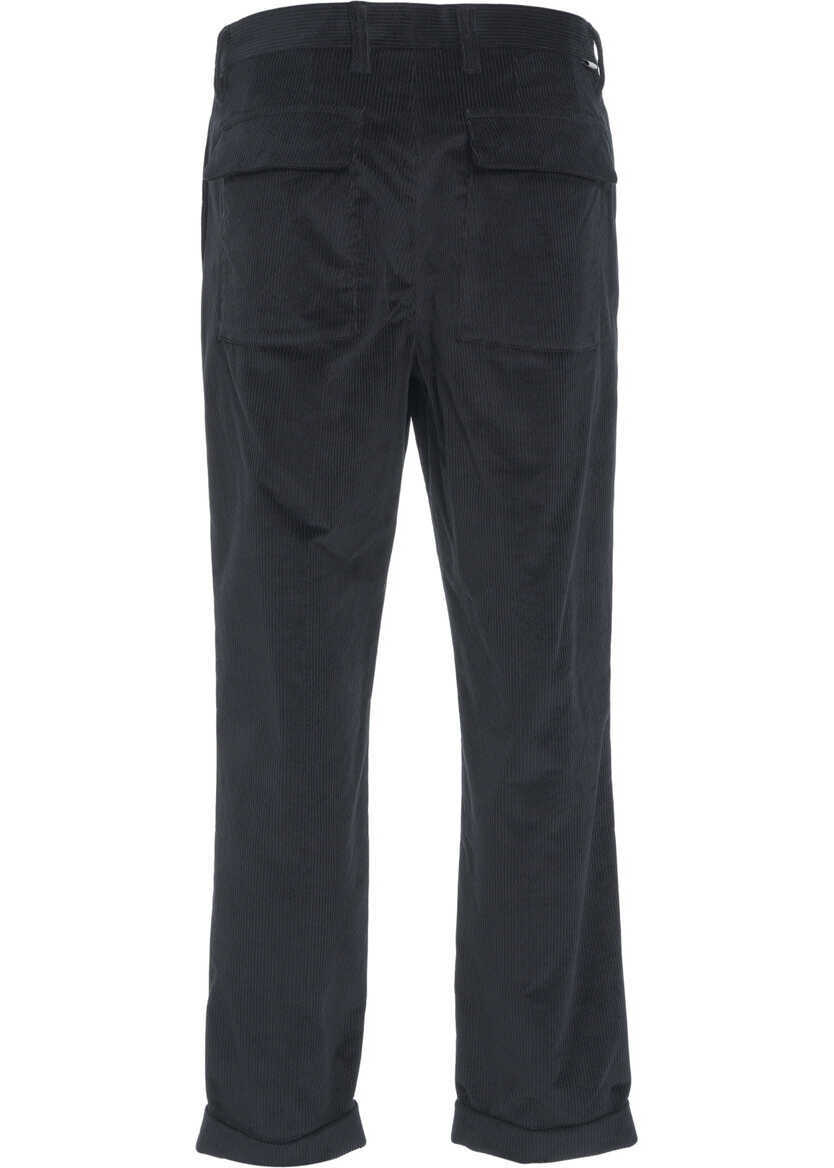 Pantaloni casual Paolo Pecora Corduroy pants Blue Barbati (BM 19033423) 4