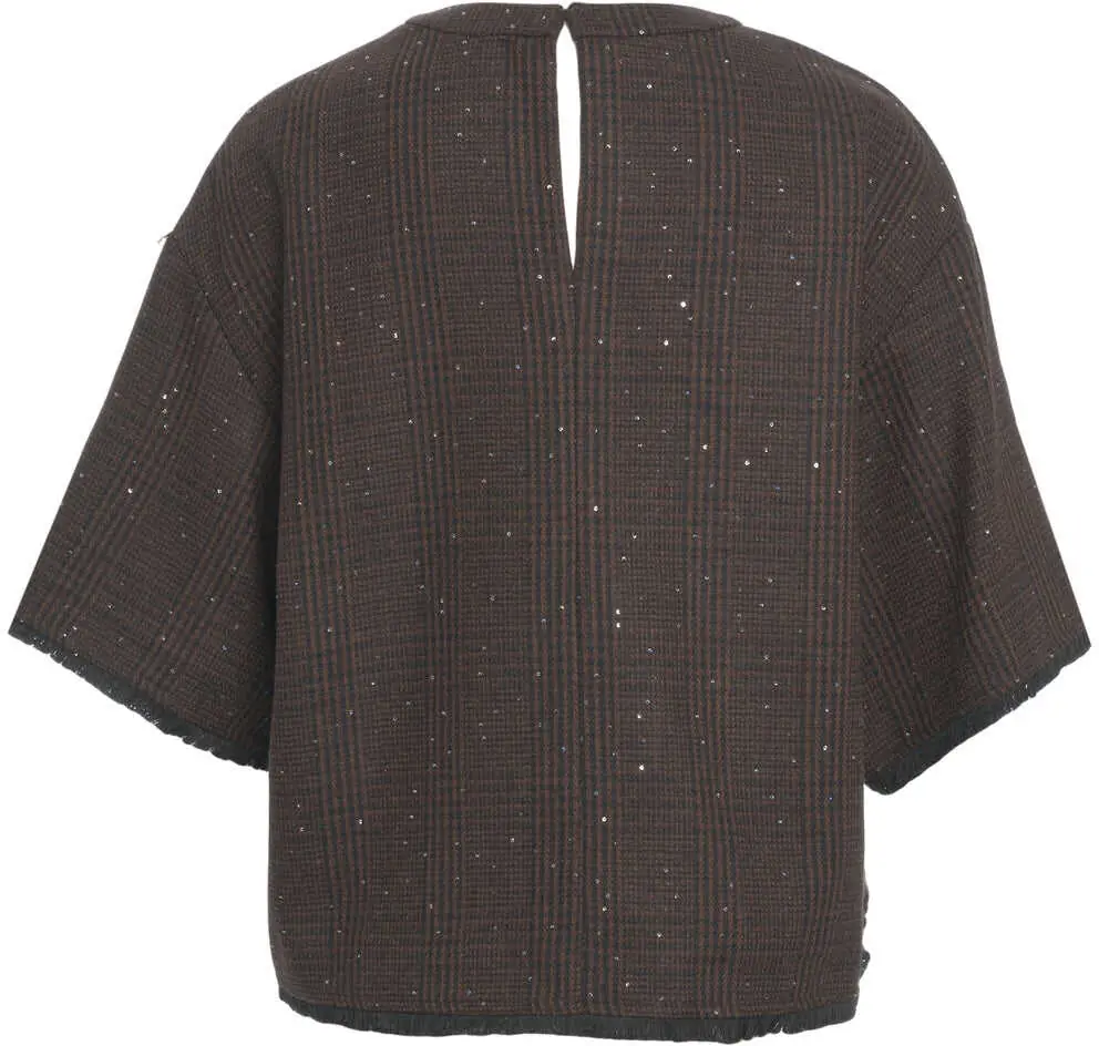Maiouri Kaos Knit top with sequins Brown Femei (BM 19033426) 3