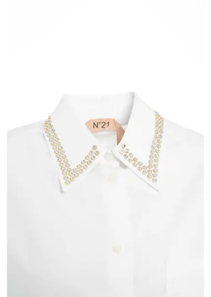 Bluze N21 Blouse with embroideries White Femei (BM 19033435) 4
