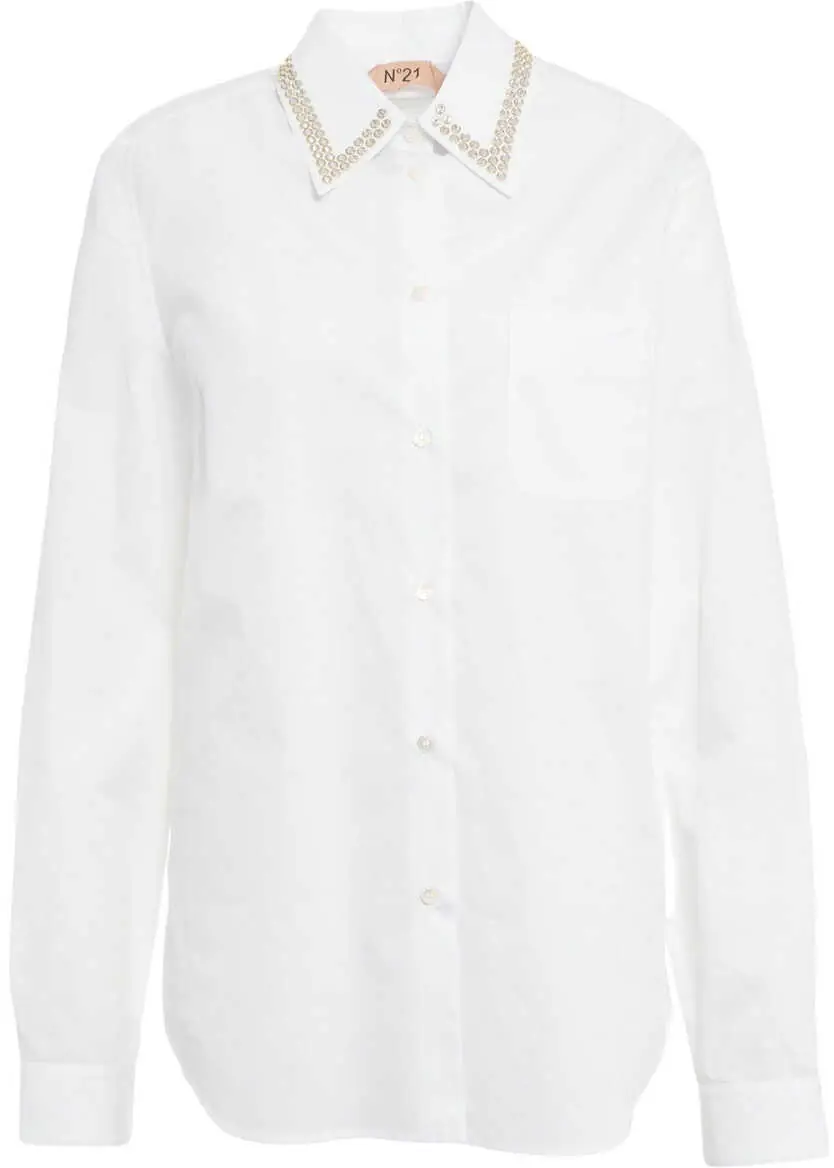 Bluze N21 Blouse with embroideries White Femei (BM 19033435) 1