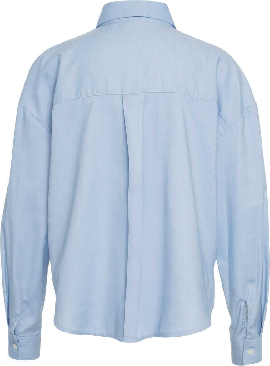 Bluze Himons Cropped blouse Blue Femei (BM 19033438) 4