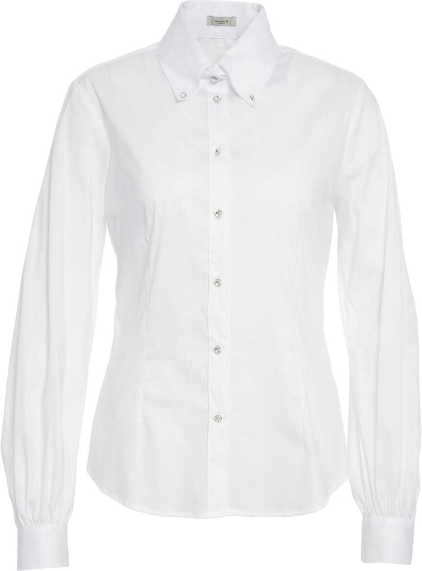 Bluze Himons Blouse with button-down collar White Femei (BM 19033456) 2