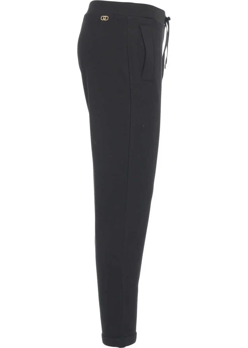 Pantaloni de trening LIU JO SPORT Joggers with pearls Black Femei (BM 19033459) 3