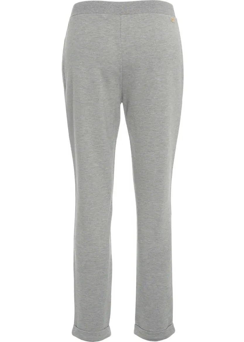 Pantaloni de trening LIU JO SPORT Joggers with pearls Grey Femei (BM 19033459) 4