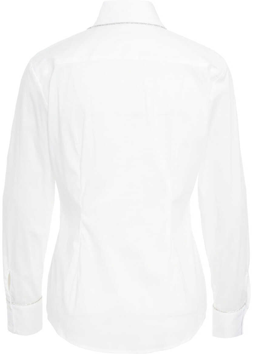 Bluze Himons Blouse with rhinestone applique White Femei (BM 19033474) 3